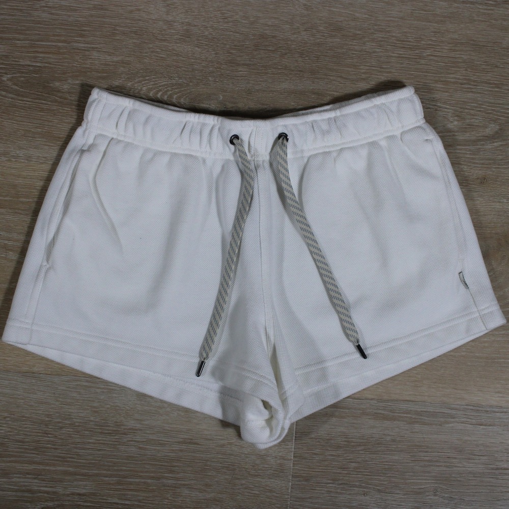 Vuori Pique Fleece Relaxed Fit Mid Rise Shorts White - Size Small